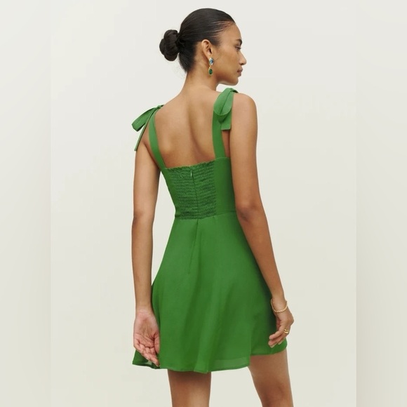Reformation Niara Dress in Green, size 4 and 6, brand new, never worn. - Picture 5 of 12